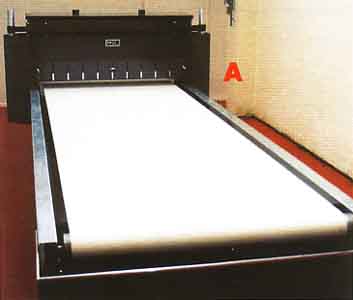 Example of a Fabricoat™ conveyor unit used in flocking processes