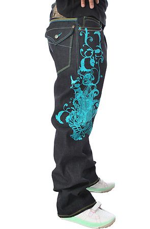 Flocked guys jeans