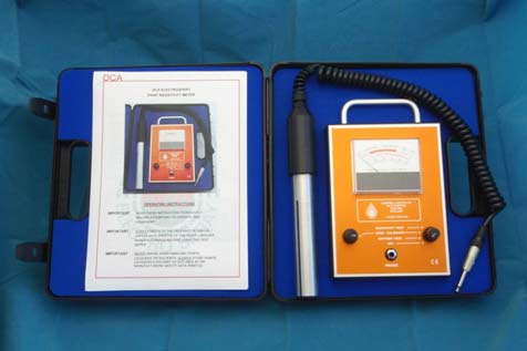 Electrospray paint test meter (in case with instructions) for flock applications