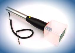 Hand held, portable battery powered Fabricoater™ - flock spraying equipment
