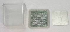 Large square (1.8 ltr/5”sq.) pot complete with connector, charging plate and coarse mesh