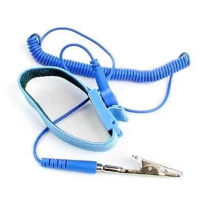 Anti-static wrist strap for use with flocking equipment
