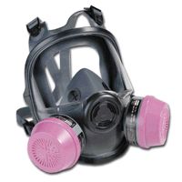 NORTH 5400 Low Maintenance Full Face Respirators for use with flock equipment