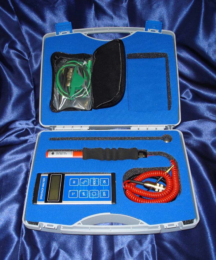 Sprayshop analyser, a digital high voltage meter for use with HV flocking generators